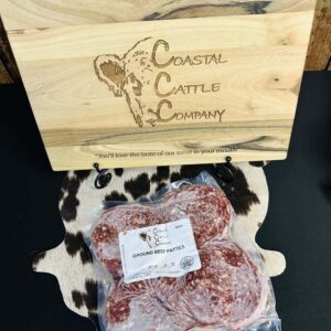 pasture-raised local beef patties